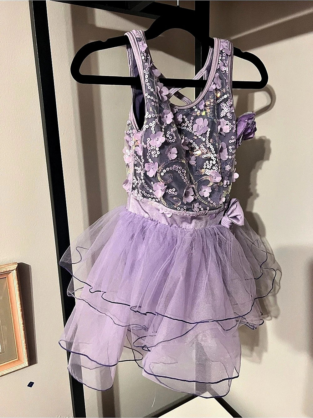 Weissman Floral Sequin Tutu Leotard Girls Size Small Child Like New